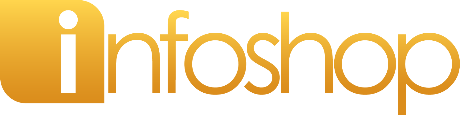 Infoshop logo testo